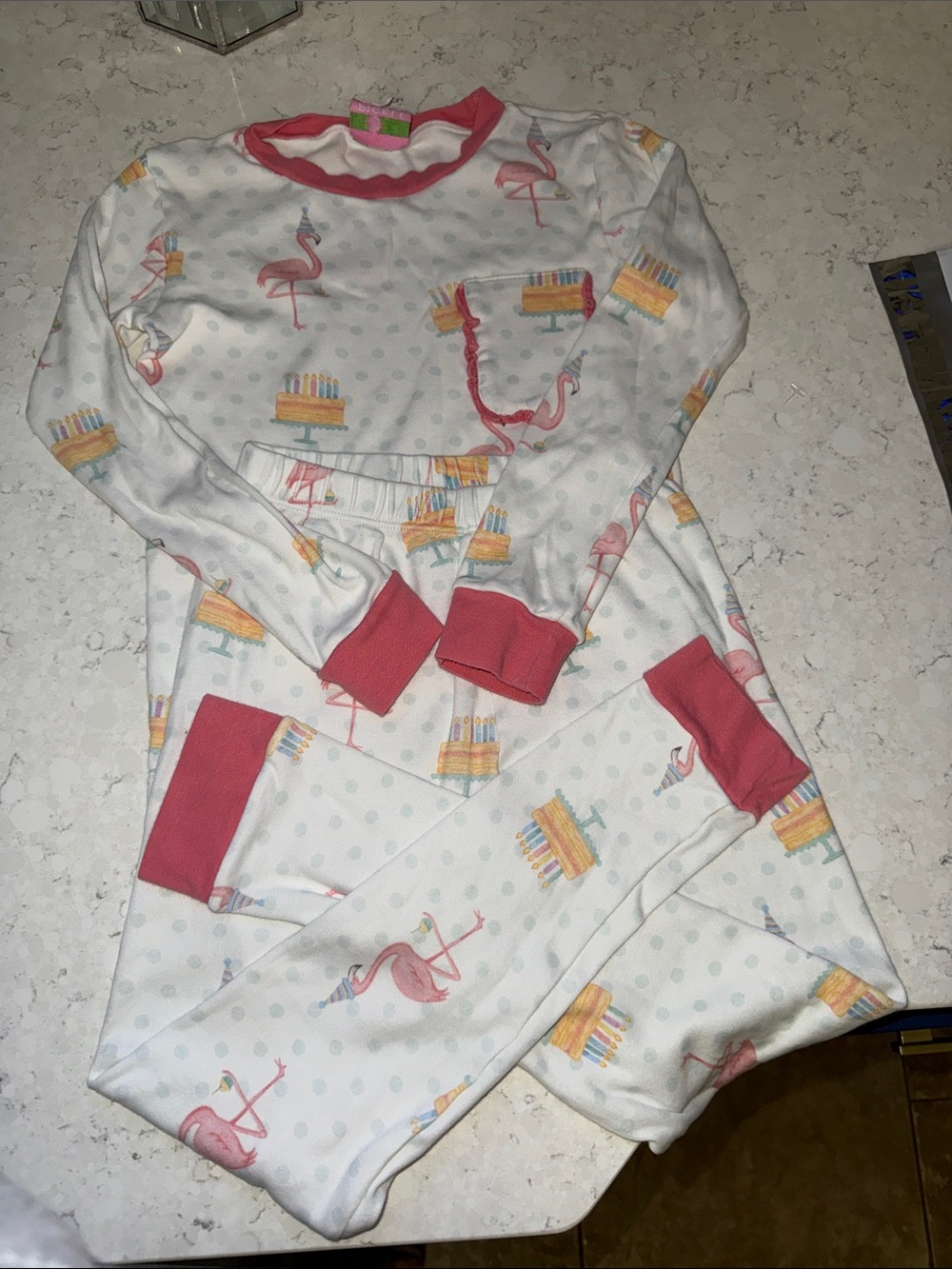Posh Pickle  Flamingo Birthday Cake Pajama Set